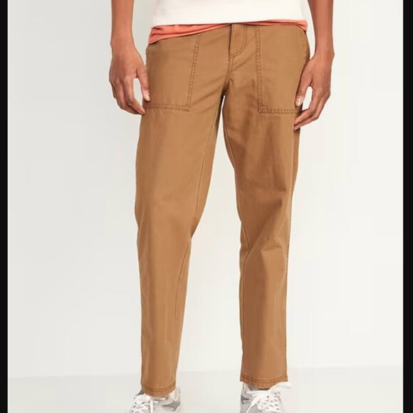 Old Navy Loose Taper Non-Stretch Canvas Workwear Pants Mens Size 34x32 Brown - Picture 1 of 11